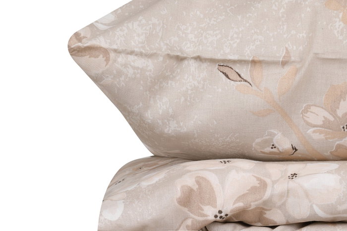 L'essentiel linge de maison Elena - Juego de funda de edredón Marrón, Beige y Salmón